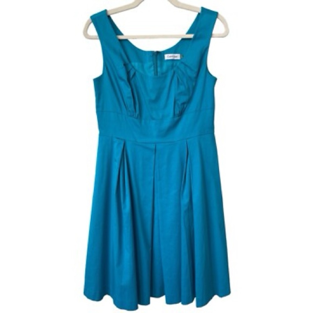 Calvin Klein Vibrant Blue Midi Dress